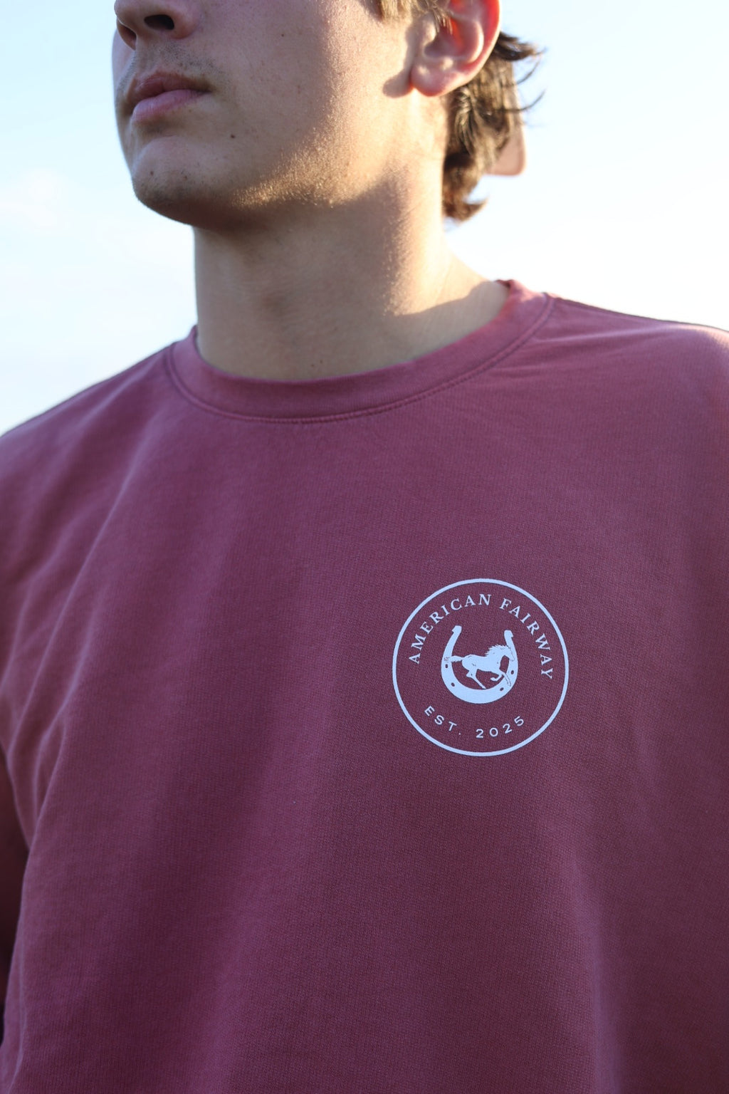 Red Lightweight Crewneck